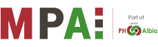 Logo výrobcu MPA, part of grupo PH Albio